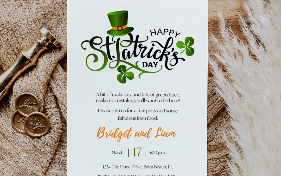 Why You Should Use an Editable Canva Template for Your St. Patrick’s Day Party