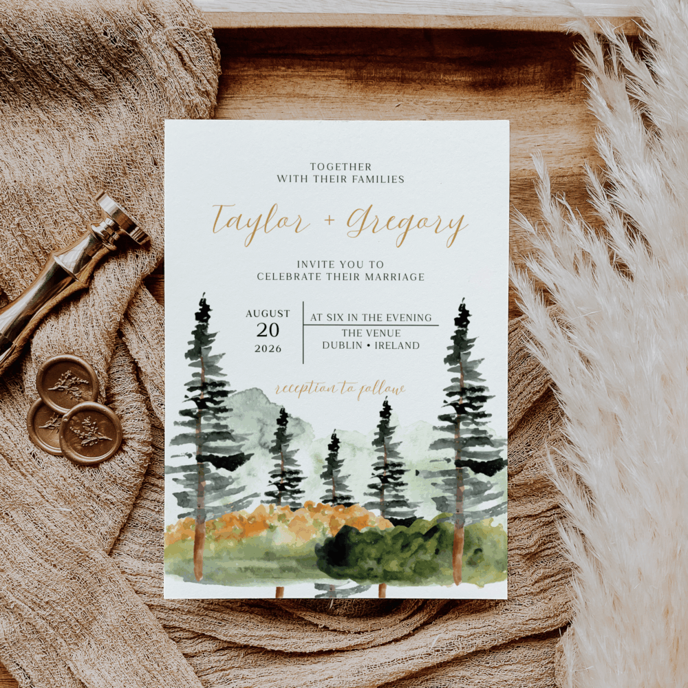 Boho Mountain Wedding Invitation Mega Bundle – Editable Canva Template Set - Image 3