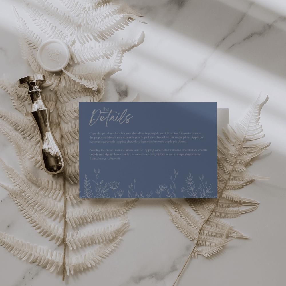 French Blue Wildflower Wedding Bundle | Editable Canva Template - Image 5