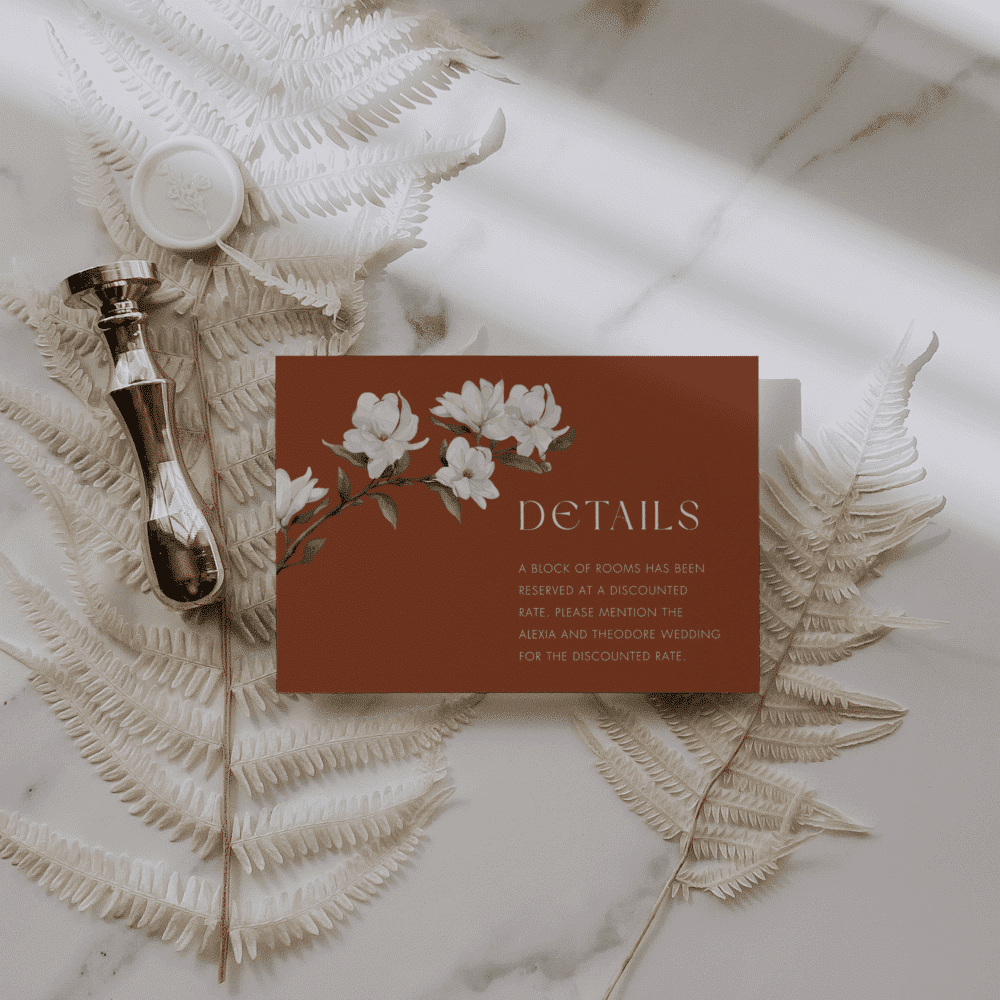 Southern Magnolia Wedding Invitation Set – Editable Canva Templates | Full Wedding Bundle - Image 6