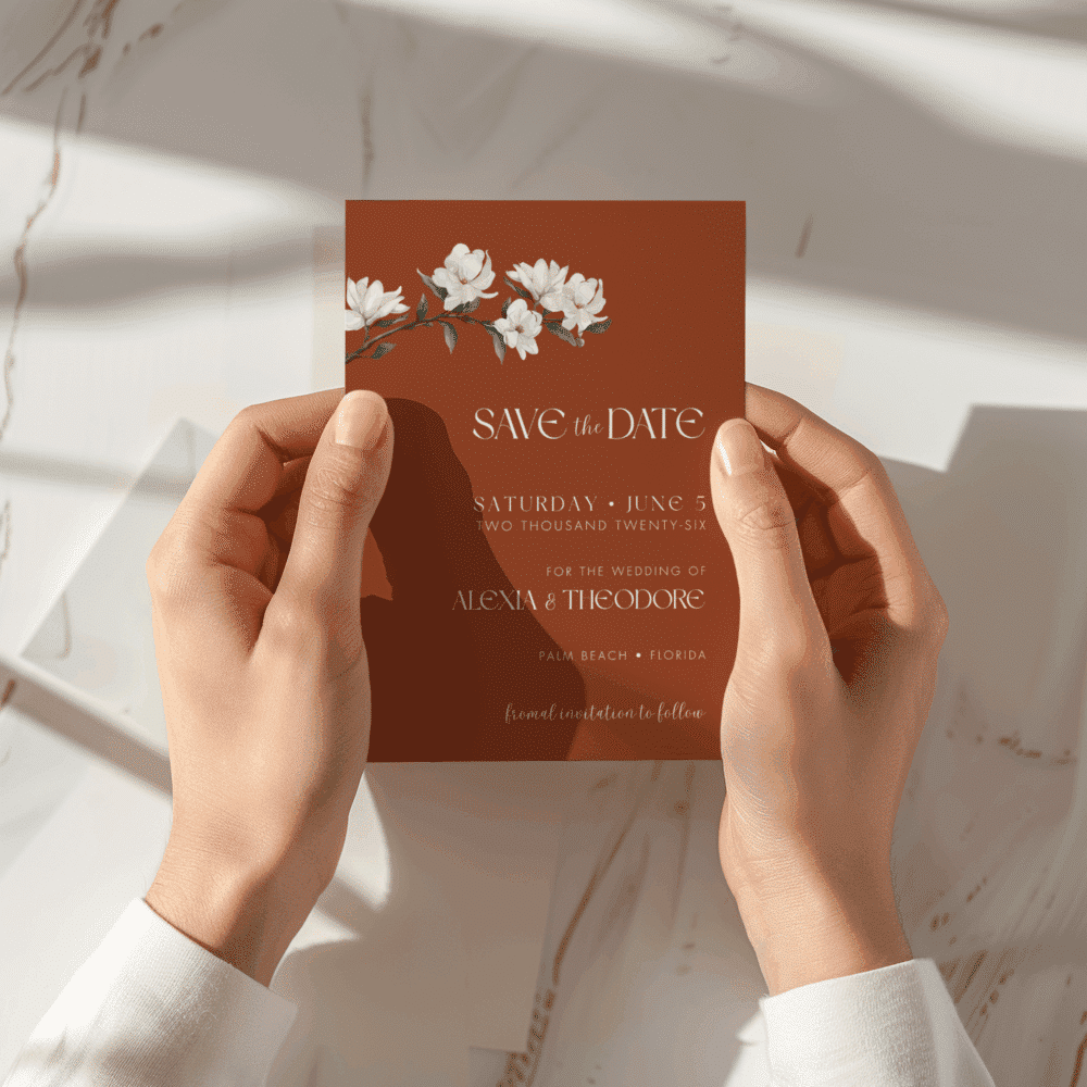 Southern Magnolia Wedding Invitation Set – Editable Canva Templates | Full Wedding Bundle - Image 2