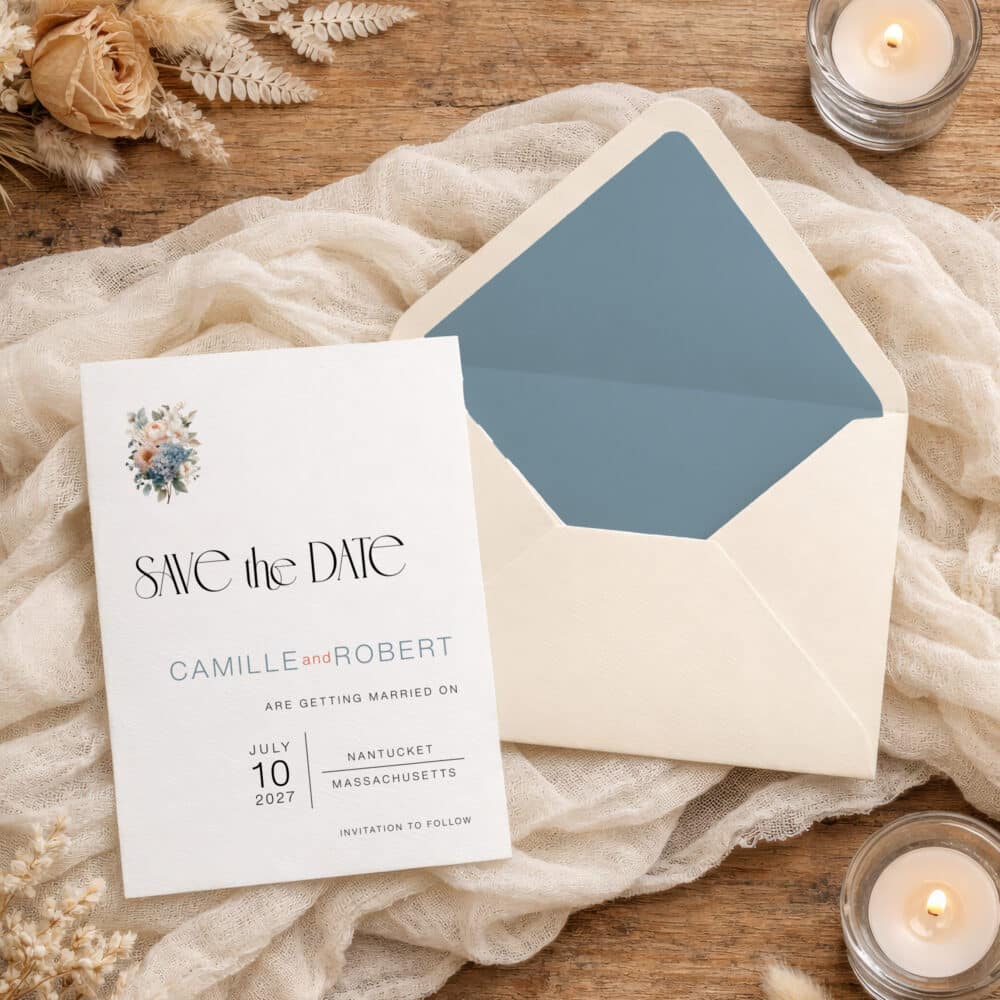 Coastal Wedding Save the Date Template