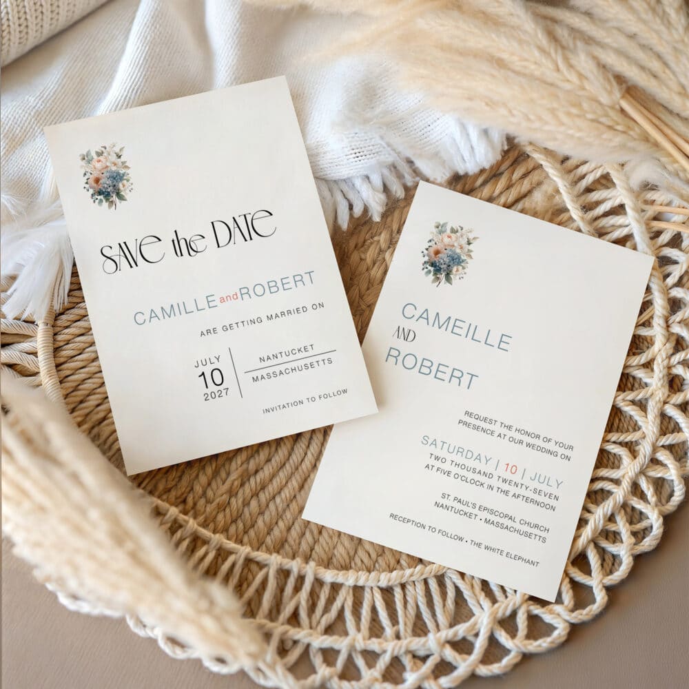 Coastal Wedding Invitation Templates