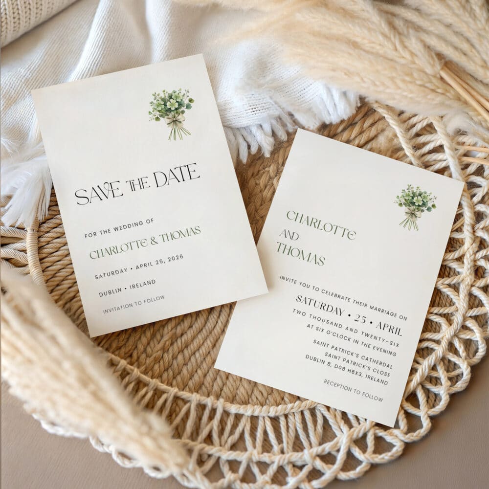 Irish Inspired Wedding Invitation Templates