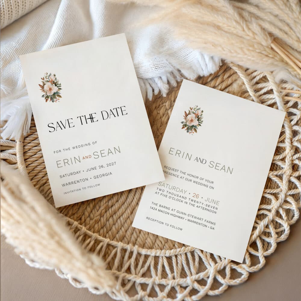 Southern Wedding Invitation Templates