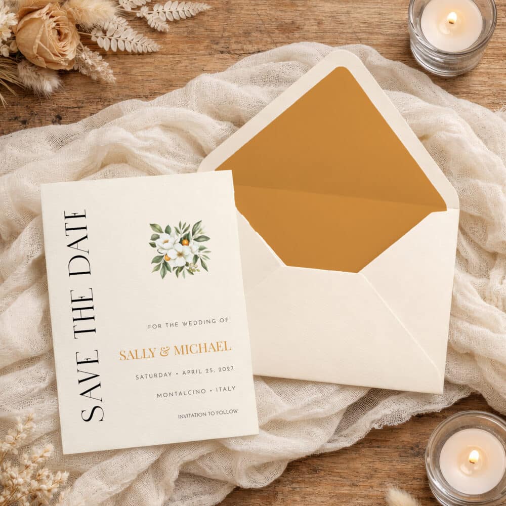 Tuscan Wedding Save the Date Template