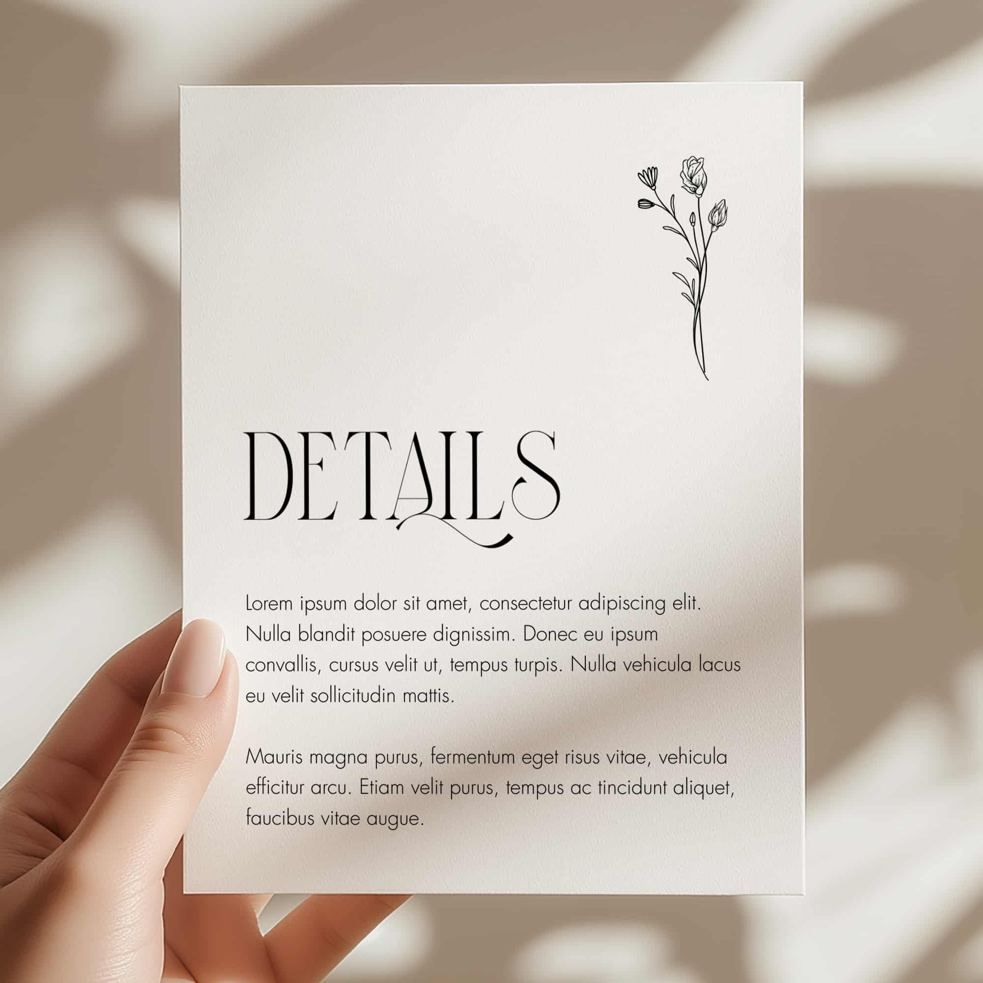 Black and White Wedding Invitation Templates - Image 5