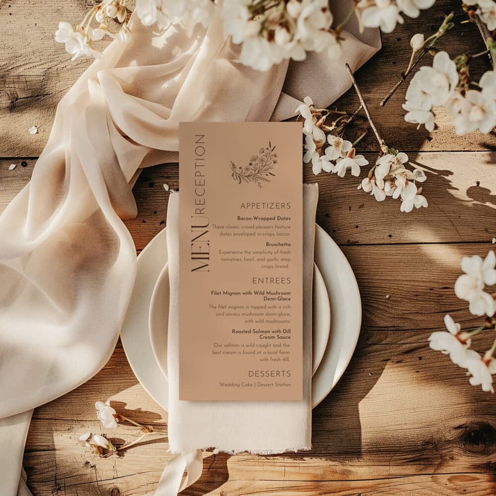 Chocolate Wedding Menu Template