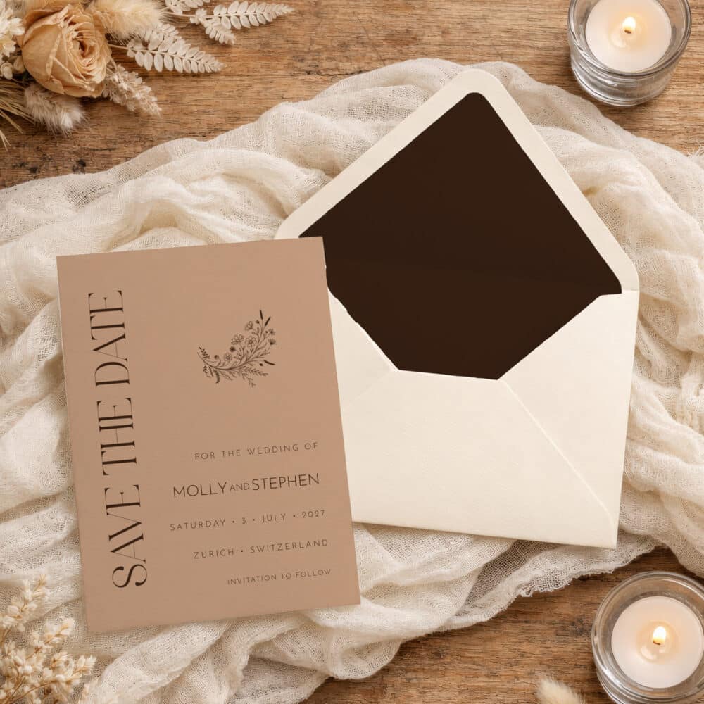 Chocolate Wedding Save the Date Template