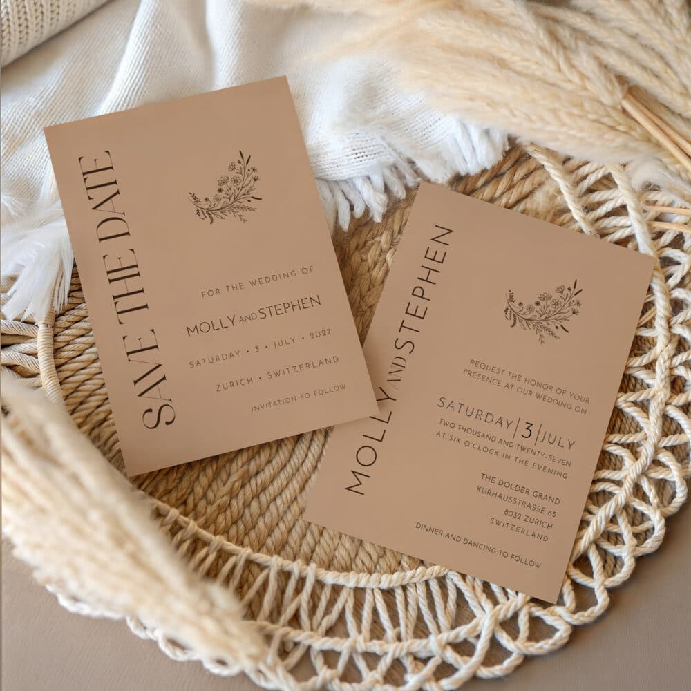 Chocolate Wedding Invitation Templates