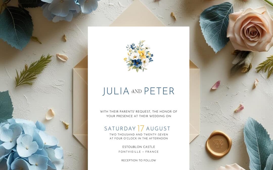 French Blue Wedding Stationery That Looks Like Nothing Else You’ve Seen