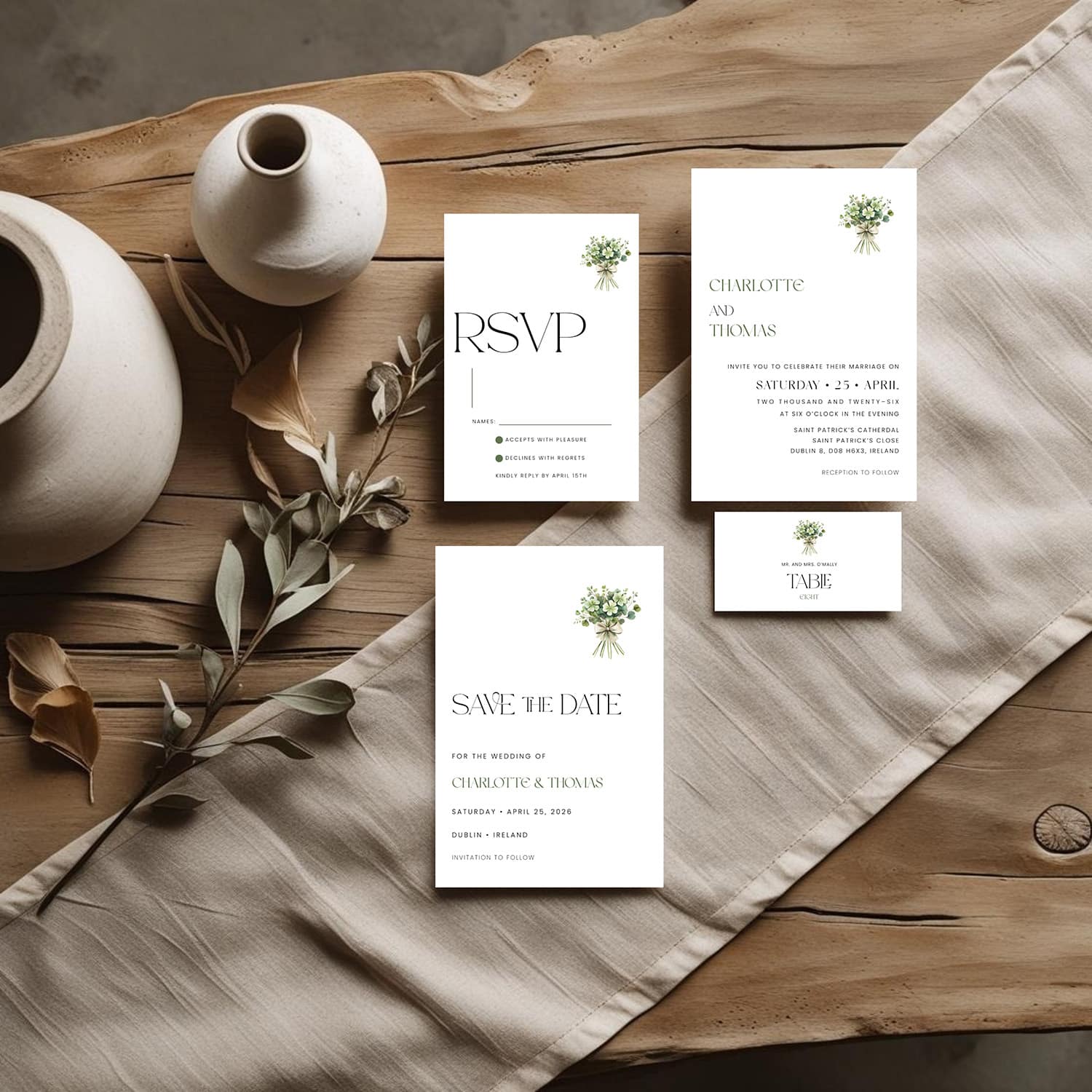Inspired by the Beauty of Ireland: Wedding Stationery for Couples Who Love Irish Heritage and Romance