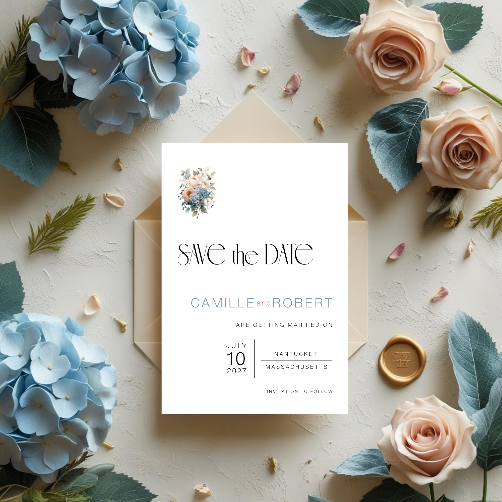 Coastal: Wedding Stationery for Your Nantucket or Martha’s Vineyard Wedding
