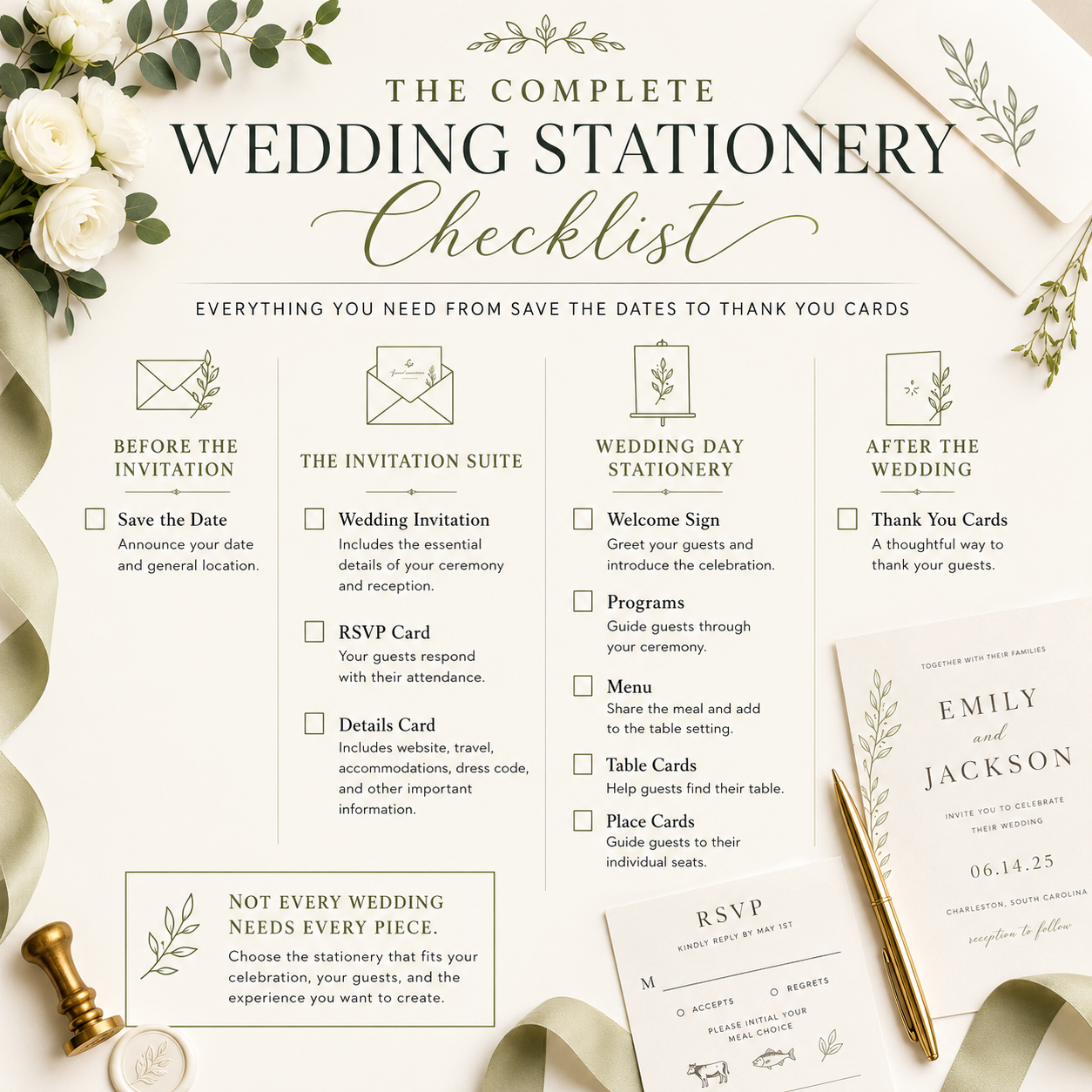The Complete Wedding Stationery Checklist: Every Piece You Need
