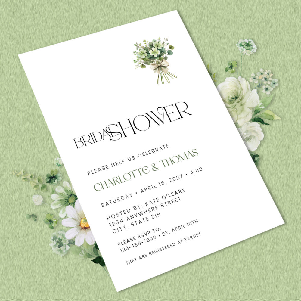 Image of Irish themed Bridal Shower Template