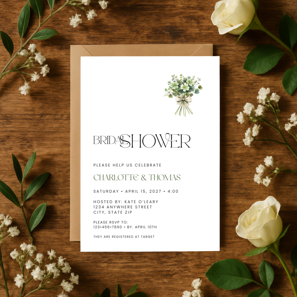 Irish Bridal Shower Template