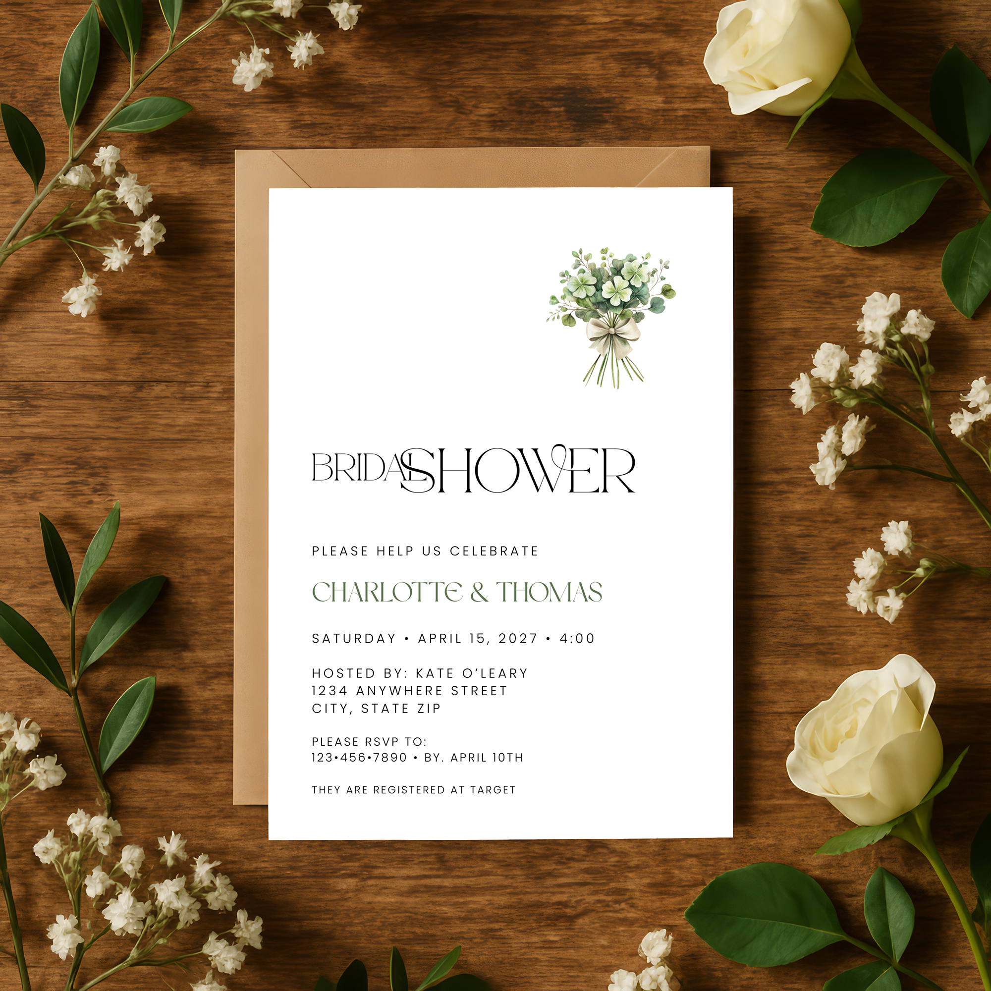 Irish Bridal Shower Template