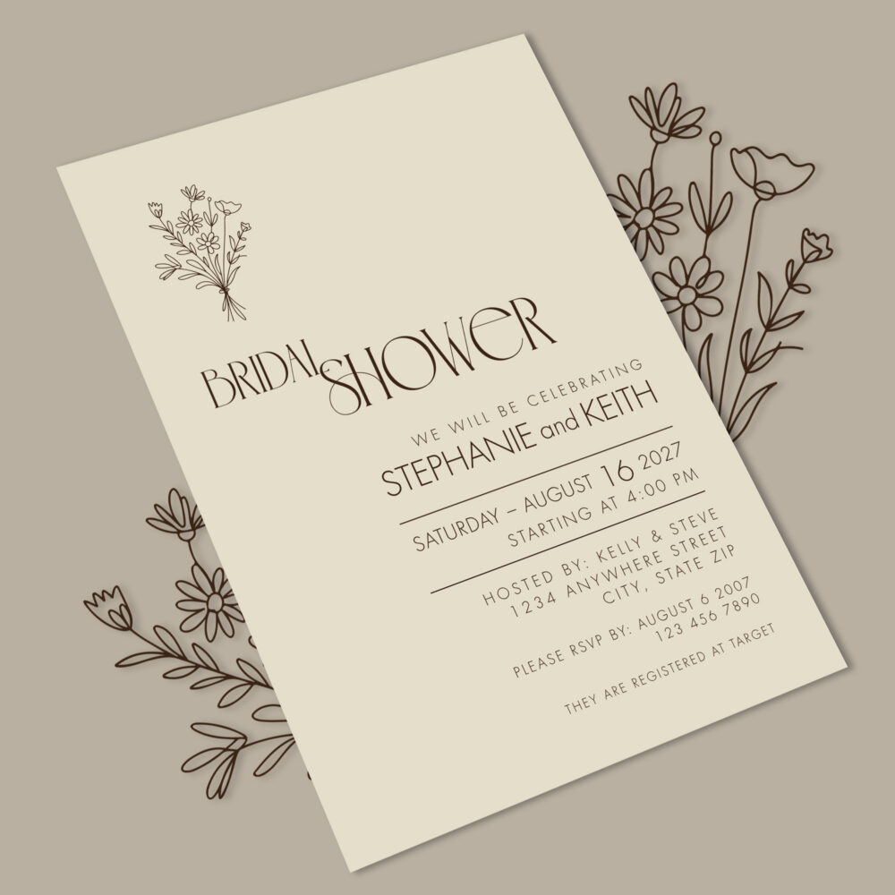 Image of Parchment Bridal Shower Template