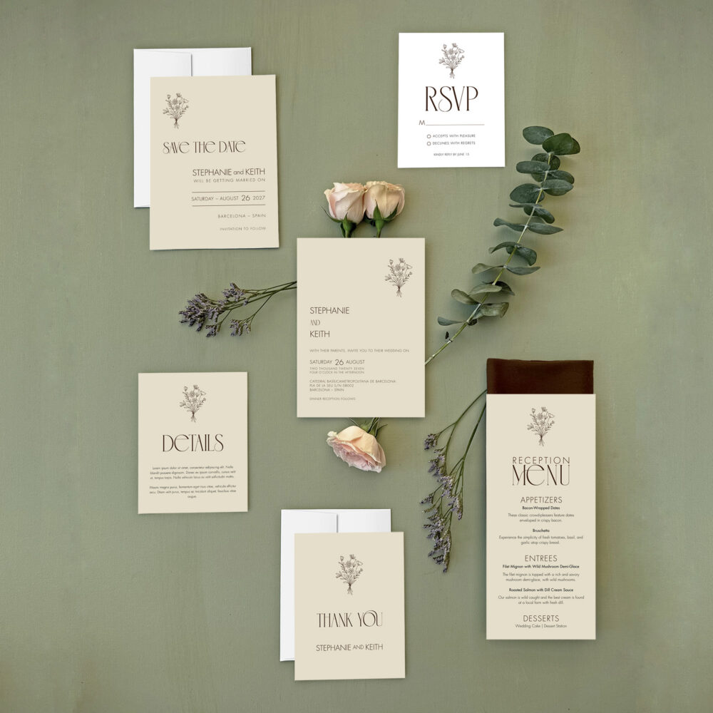 Parchment Wedding Invitation Templates