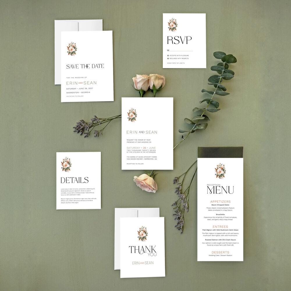 Southern Wedding Invitation Templates
