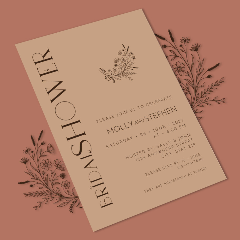 Image of Terracotta Bridal Shower Template