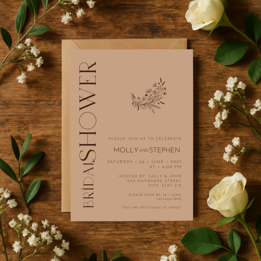 Terracotta Bridal Shower Template