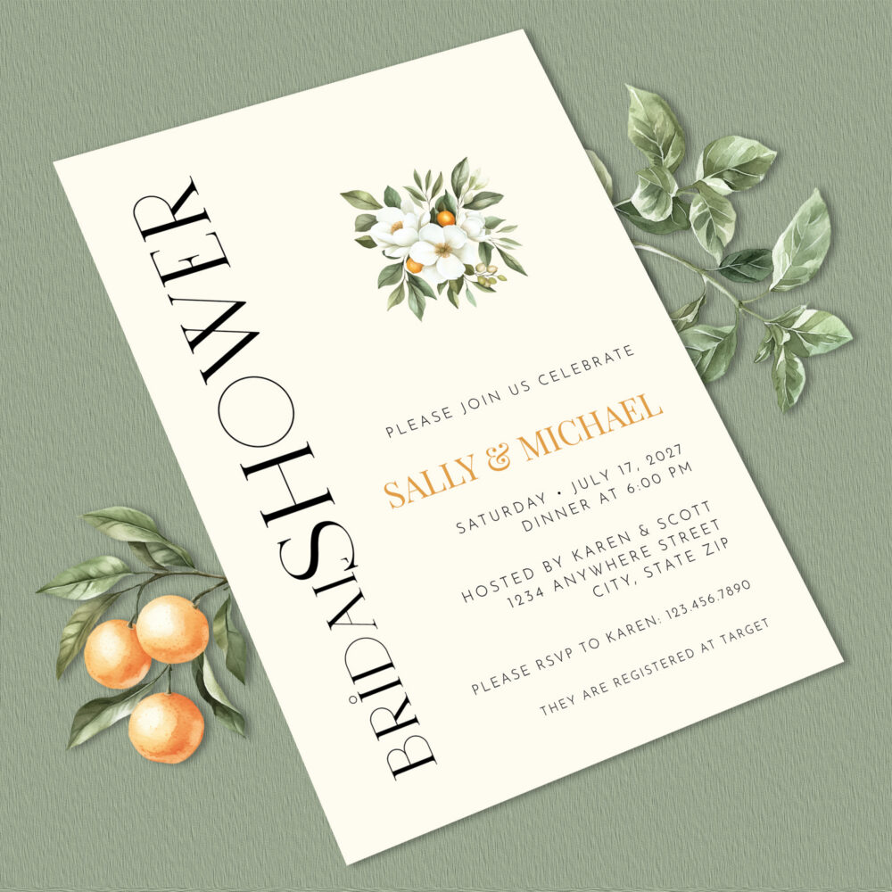 Image of Tuscan Bridal Shower Template