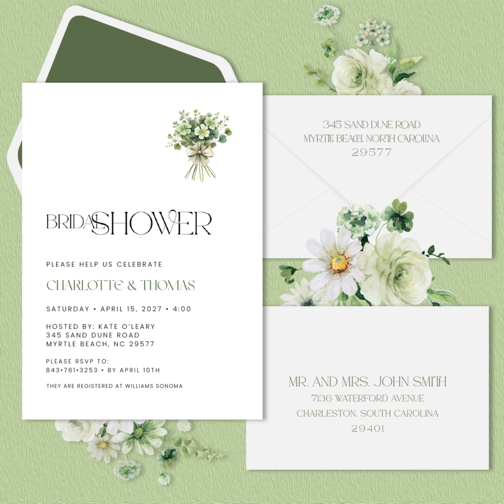 Irish Bridal Shower Invitations