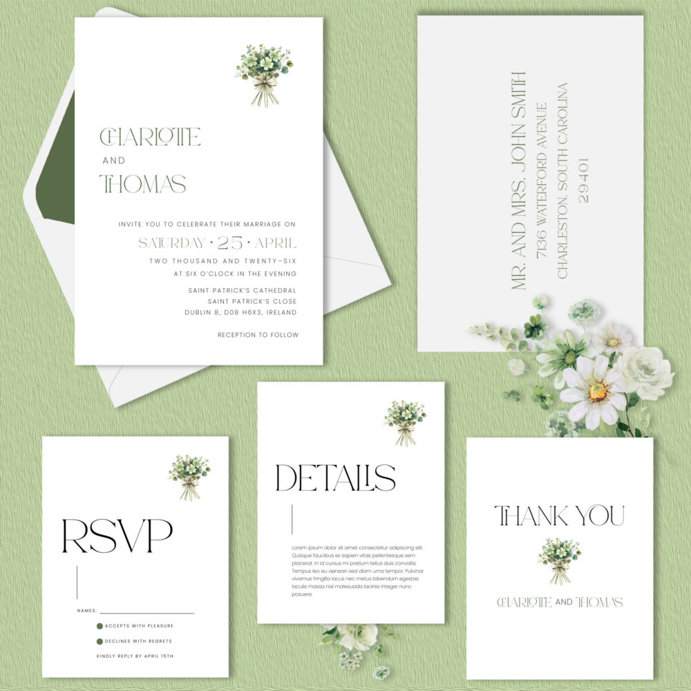 Irish Wedding Invitation Suite