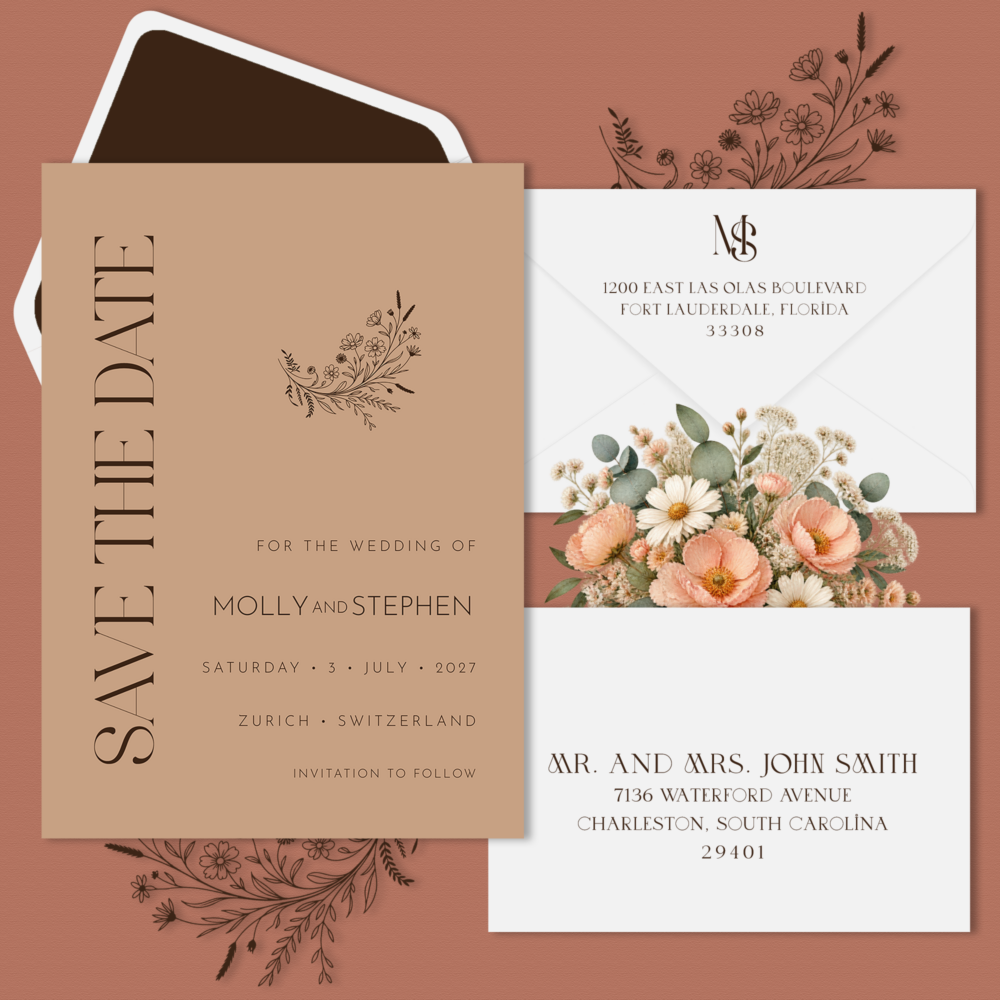 Terracotta Save the Date